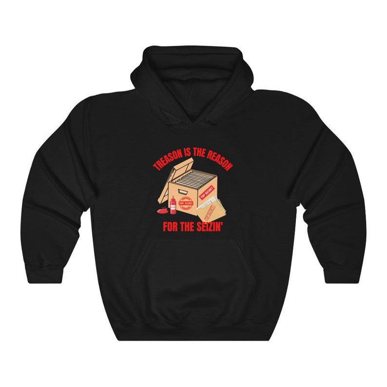 Treason Is The Reason For The Seizin' Adult Unisex Hooded Sweatshirt, Anti Trump Shirt, Democrat Hoodie, Political Gift, Liberal Shirt image 4