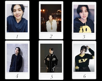 May include: A collage of six polaroid photos featuring a young man in various outfits and poses. The photos are arranged in two rows of three, with each photo numbered 1 through 6.