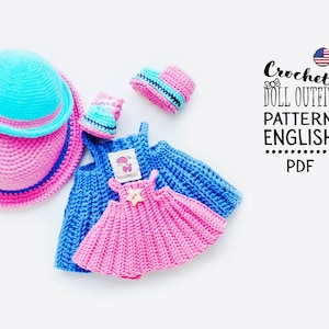 Crochet Pattern Doll Clothes – Cute Outfit for 23 cm Amigurumi Doll (Karina, Leia) – English