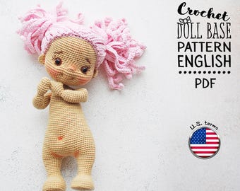 Häkelanleitung für Puppen | Nahtloser Amigurumi Körper | PDF-Anleitung | Deutsch | US-Bestimmungen