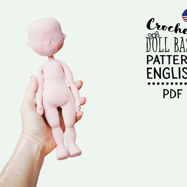 Crochet Doll Base Pattern, English, pdf