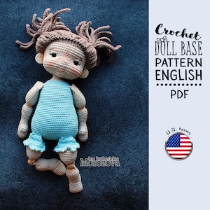 Mika Crochet Doll Pattern – PDF Amigurumi Tutorial in English