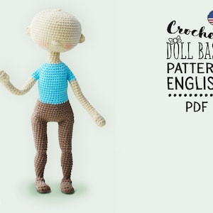 Crochet Doll Base Pattern – Seamless Amigurumi Doll Body – PDF Download (English)