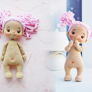 Häkelpuppe Basis Muster Englisch, TaTa die Puppe, AMIGURUMI Muster, Basic Doll, Körperpuppe, Tutorials Bild 2