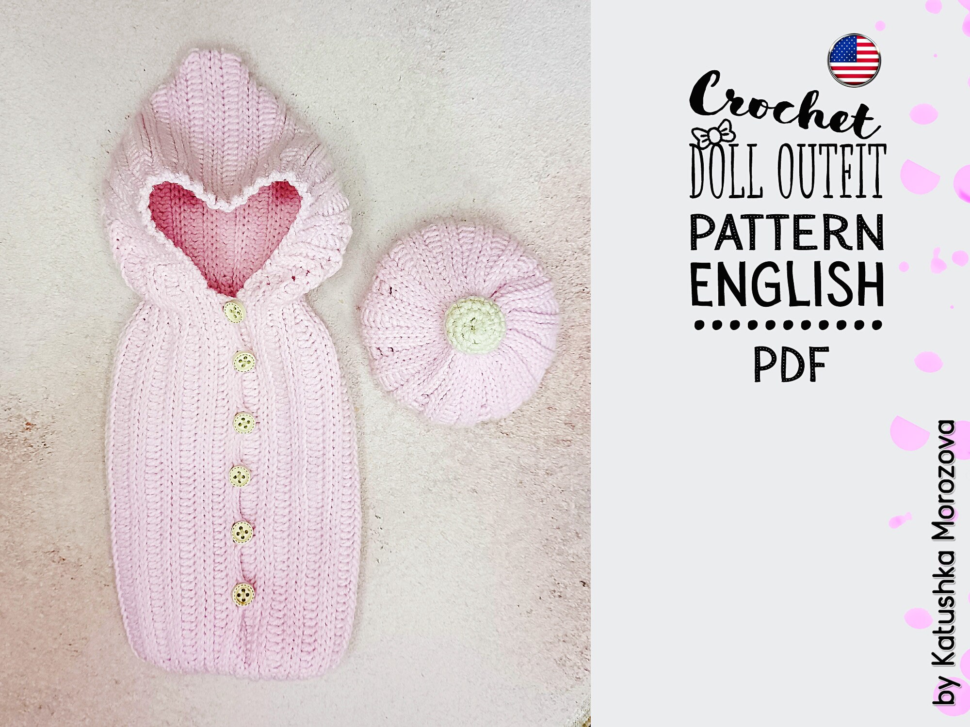 Outfit Pattern, Schlafsack & Mtze (PDF Pattern) ENGLISCH gehkelt - Etsy.de