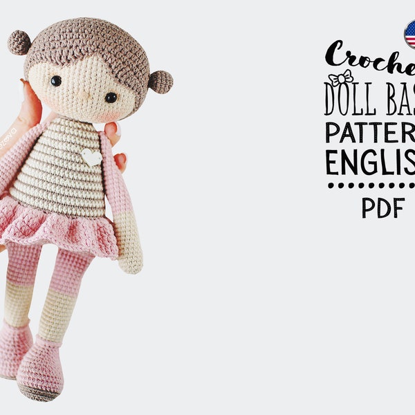 Crochet DoLL PATTERN Ulya the doll, English, PDF