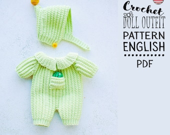 Outfit Hkelanleitung Kaktus: Puppen Overall & Mtze (PDF Download, passend  fr 22 cm Puppe) Englisch - Etsy.de