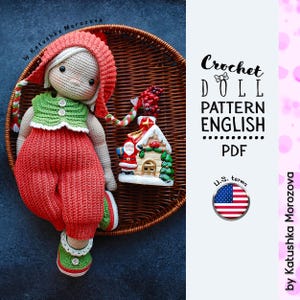 Amigurumi Crochet Doll Pattern – Elif | Christmas Theme | PDF Tutorial | English | Digital Download