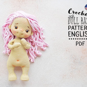 Häkelpuppe Basis Muster Englisch, TaTa die Puppe, AMIGURUMI Muster, Basic Doll, Körperpuppe, Tutorials Bild 4