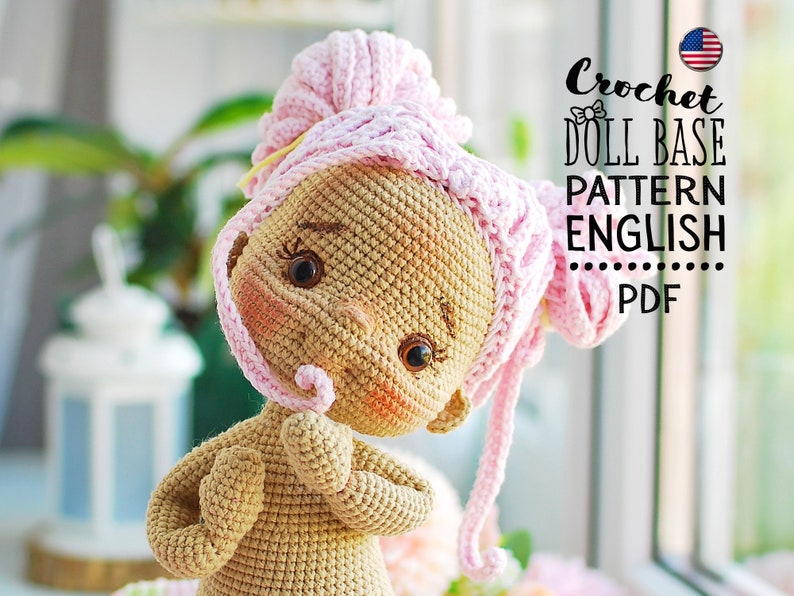 Häkelpuppe Basis Muster Englisch, TaTa die Puppe, AMIGURUMI Muster, Basic Doll, Körperpuppe, Tutorials Bild 5