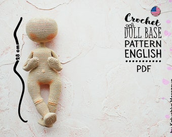 Crochet Doll Base Pattern: Amigurumi Body Tutorial | PDF Pattern | English