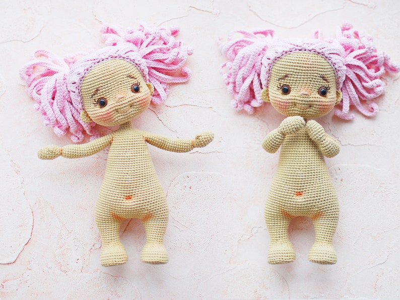 Häkelpuppe Basis Muster Englisch, TaTa die Puppe, AMIGURUMI Muster, Basic Doll, Körperpuppe, Tutorials Bild 3