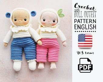 Patrón de crochet para muñeca amigurumi: mono de primavera