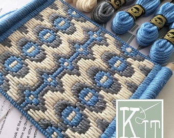 Bargello - Beige, Blue & Grey - Tapestry Kit