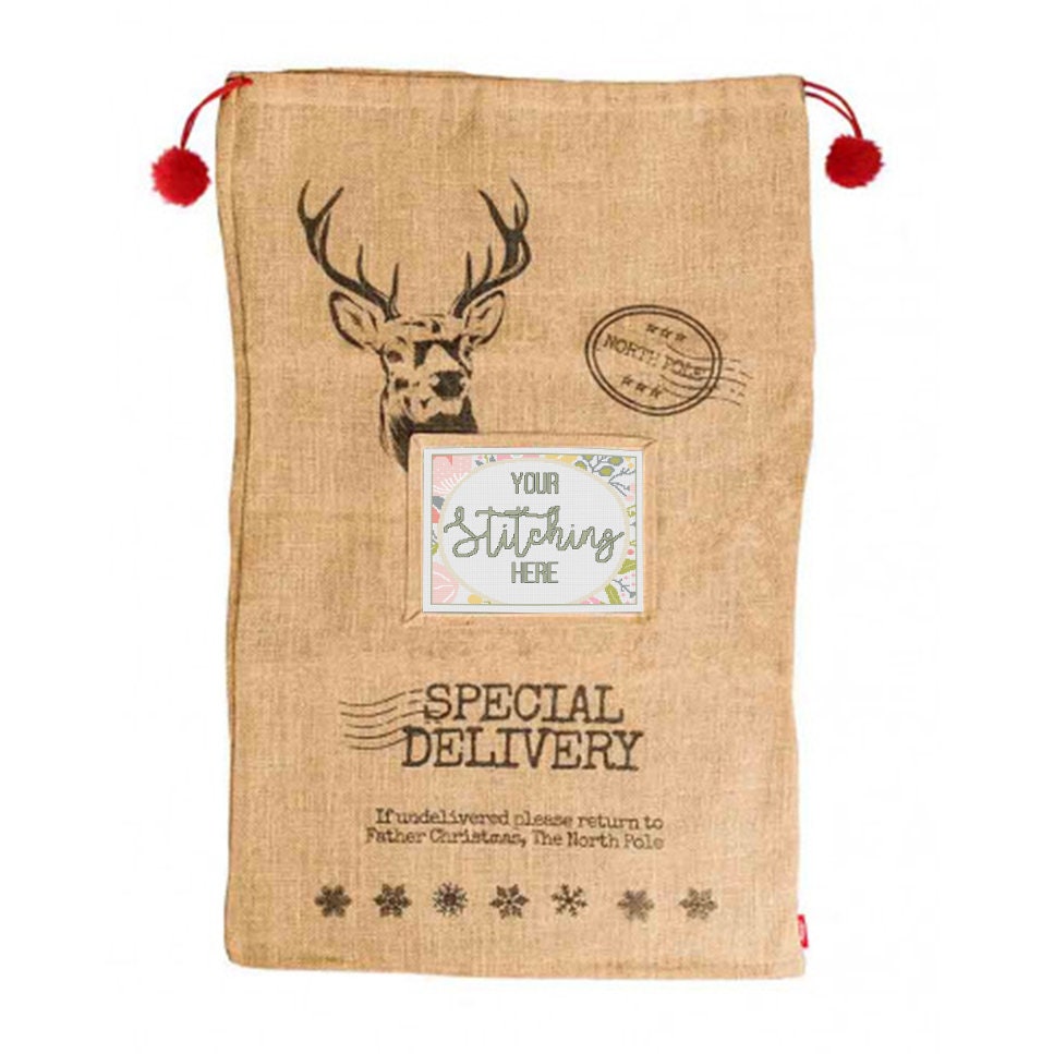 Santa Sack for Cross Stitching, Blackwork or photos