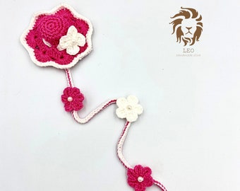 Flower garden buckle/crochet hair accessories/ivy buckle/flower braid buckle/crochet hair clip/crochet floral hair pins/flower accesories