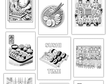 Sushi Coloring Pages , Sushi Restaurant coloring pages