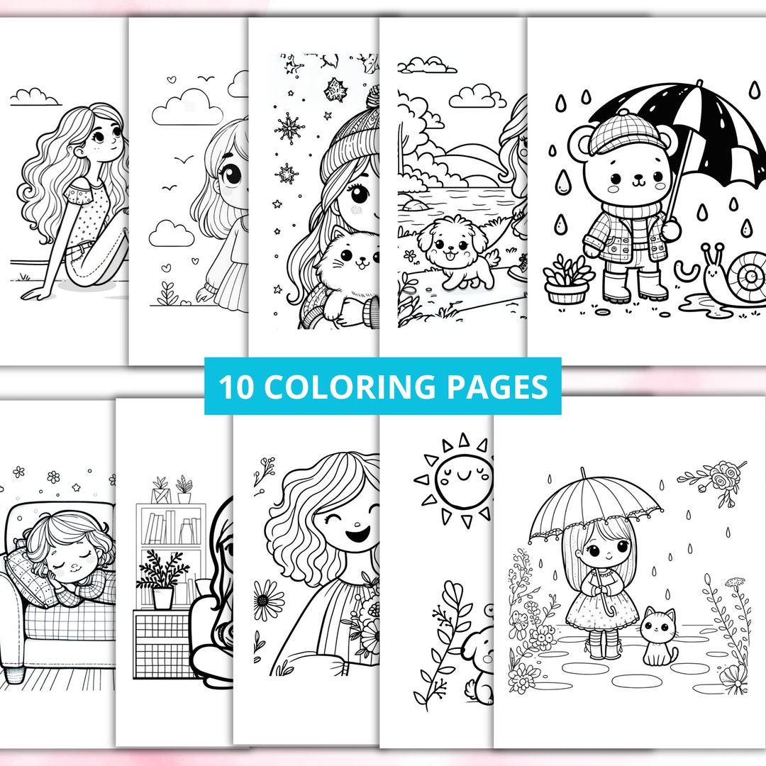 10 Coloring Pages for Girls | Kids Beautiful Scenes Coloring Pages ...