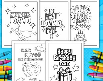 Happy Birthday Dad , Super Dad , Best Dad Ever coloring pages