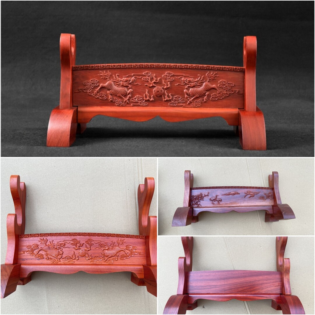 Warrior Knife Rack Solid Wooden Knife Rack, Display Rack,katana Rack, Sword Rack, Mahogany ...