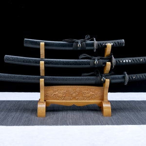 Katanas japonesas púrpuras, espadas reales listas para batalla, hechas a  mano, de Damasco, 41 pulgadas