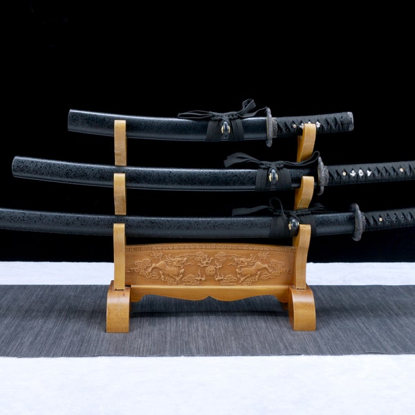 Hand-forged, Japanese sword, ninja sword, knife, collectibles, birthday gift,Full Tang Samurai sword real katana High-end Samurai Knife Set