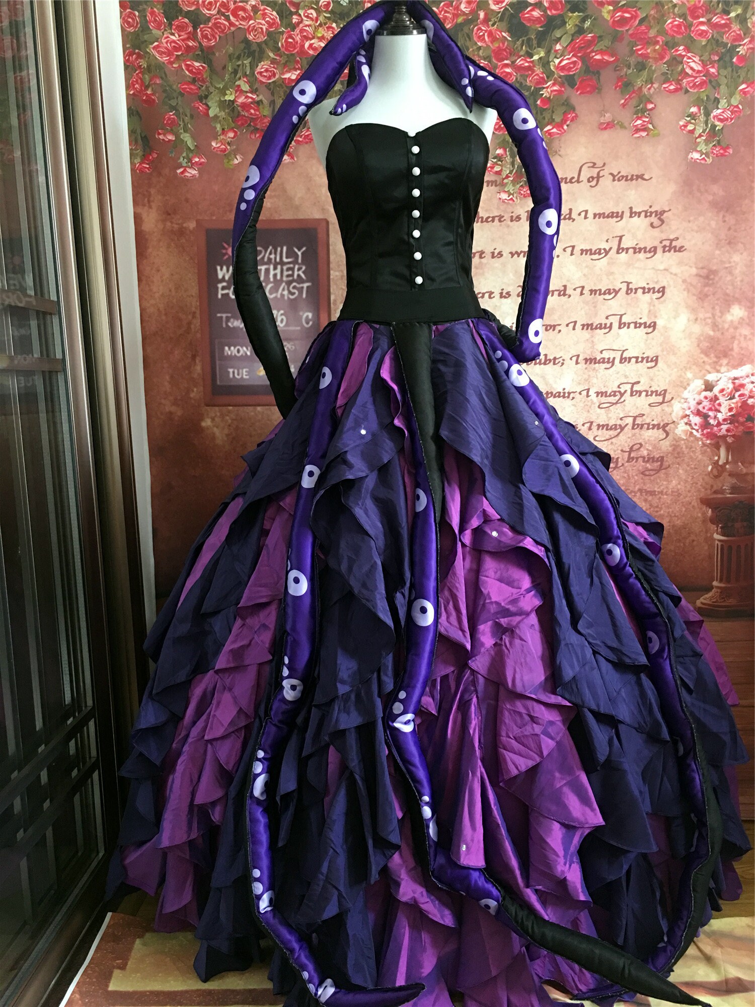 chinese dress ladies Inspired Ursula Costume, Little Mermaid Ursula Dress Cosplay Costume C –  Lydiacosplay main image 1