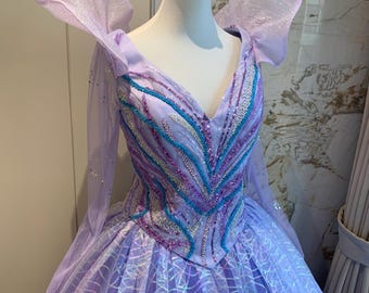 kimchi blue cat graphic t shirt dress Glinda Cosplay Costume Sparkling Blue and Purple Gown COSFUN