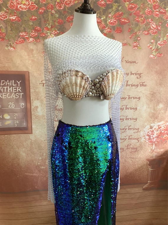chinese dress ladies Mermaid Cosplay Costume outfit blue – Preppy Kids Trinidad main image 1