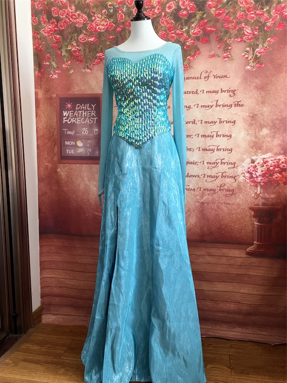 Elsa cosplay cheap dress