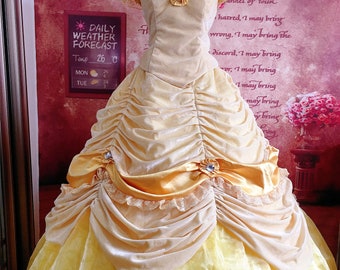 Robe Cosplay Belle Et La Bête – Costume Femme Belle – Qualité Premium, Tailles S à XL