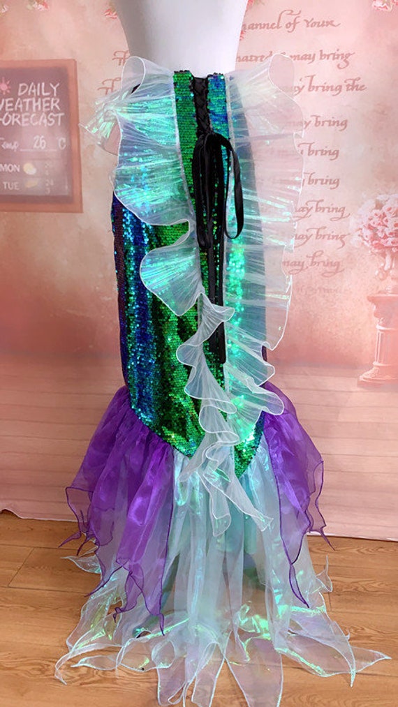 Ariel Mermaid Tail Skirt Cosplay Costume Little Mermaid 2023
