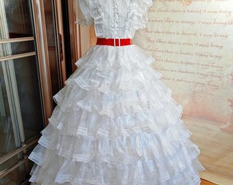 open lace back dress Scarlett O'Hara Costume Red Dress Garnet Gown Acted By Vivien Leigh in   Lydiacosplay