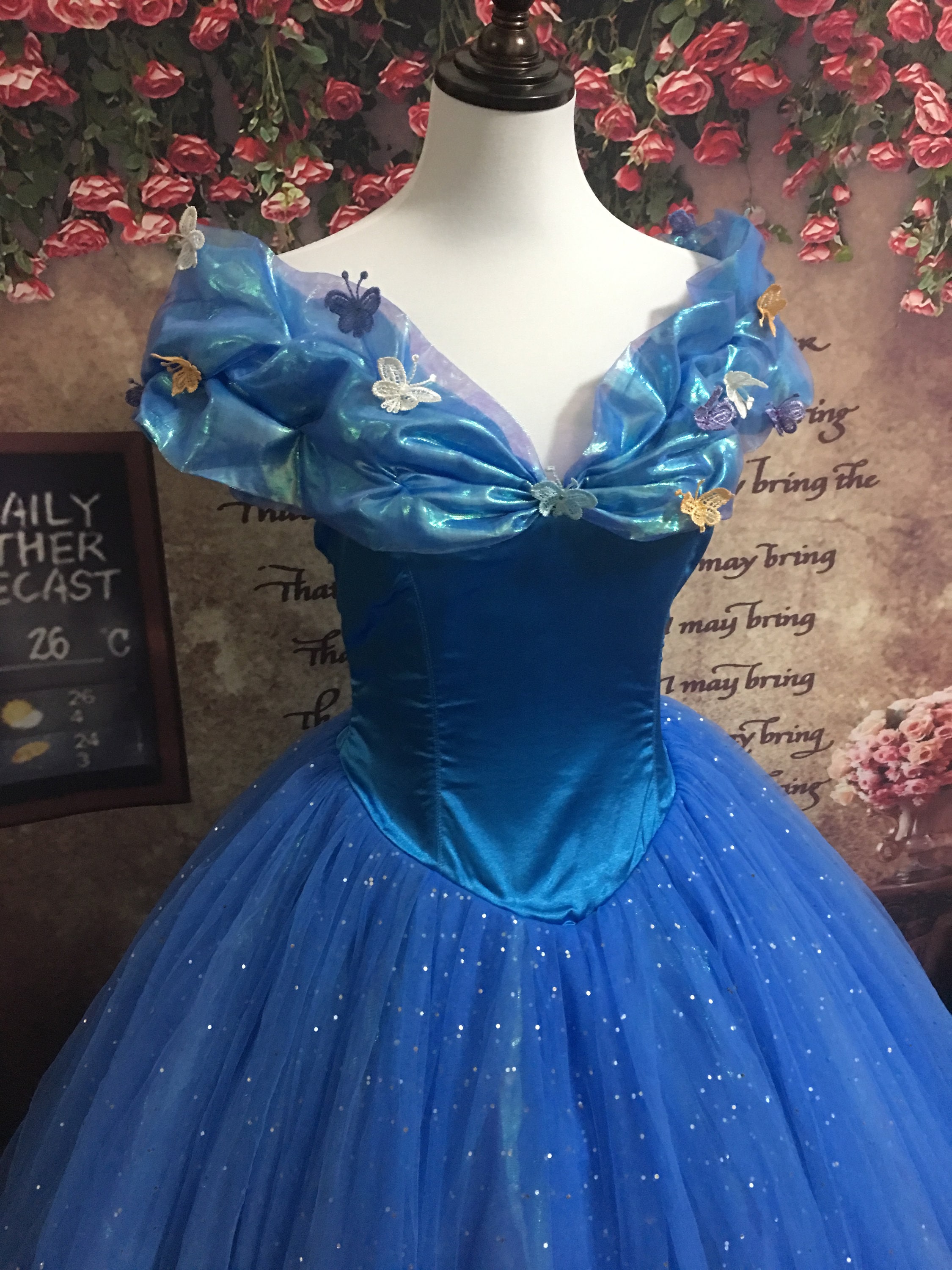 Navy blue top cinderella dress