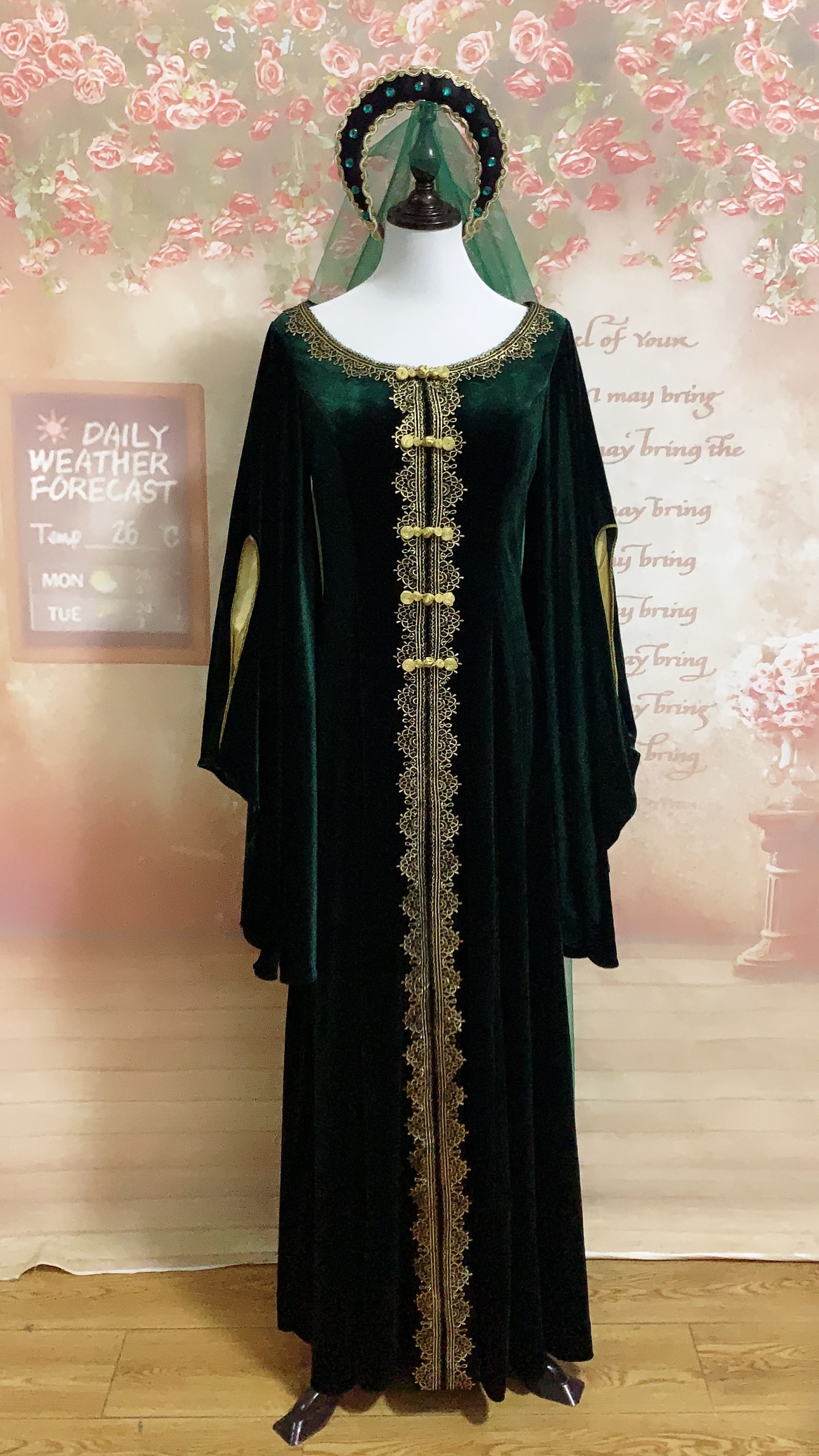 Alicent Hightower Costume Green Dress House Dragon Cosplay Costume