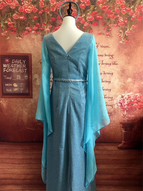 strapless open back dress Fairy Godmother Short Sleeve Dress, Descendants 4 The Rise Of Red Cost   EasyCosplayCostumes