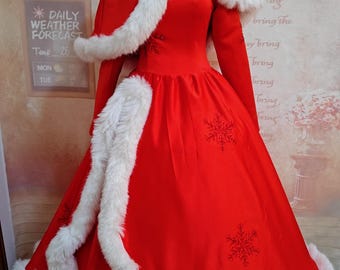 white christmas red dress pattern White Christmas Red Dress Print | 5x7 White Christmas Dress | Old Hollywood Dress | White Christmas Movie Dress | White Christmas Costume