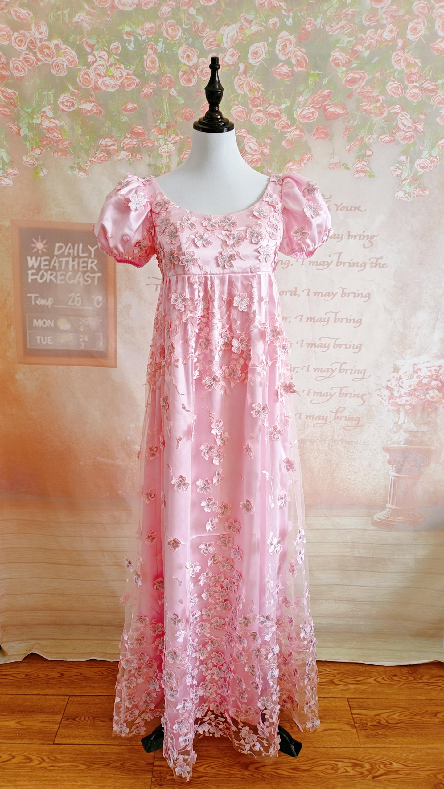 Pink Regency Daphne Dress Pink Regency Dress Gown Cosplay Costume - Etsy