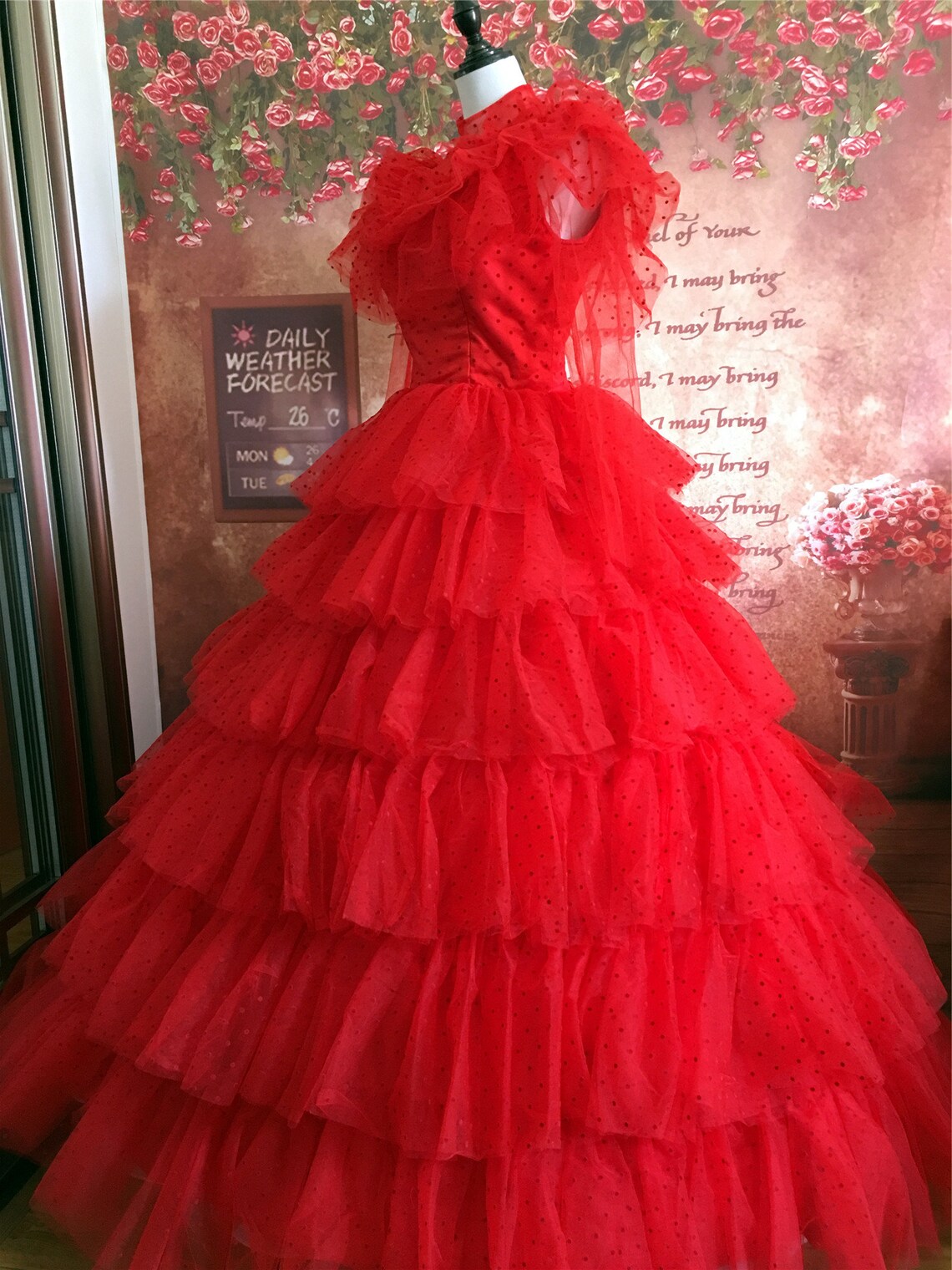 Beetlejuice Movie Lydia Cosplay Costume Lydia Red Dress Etsy UK