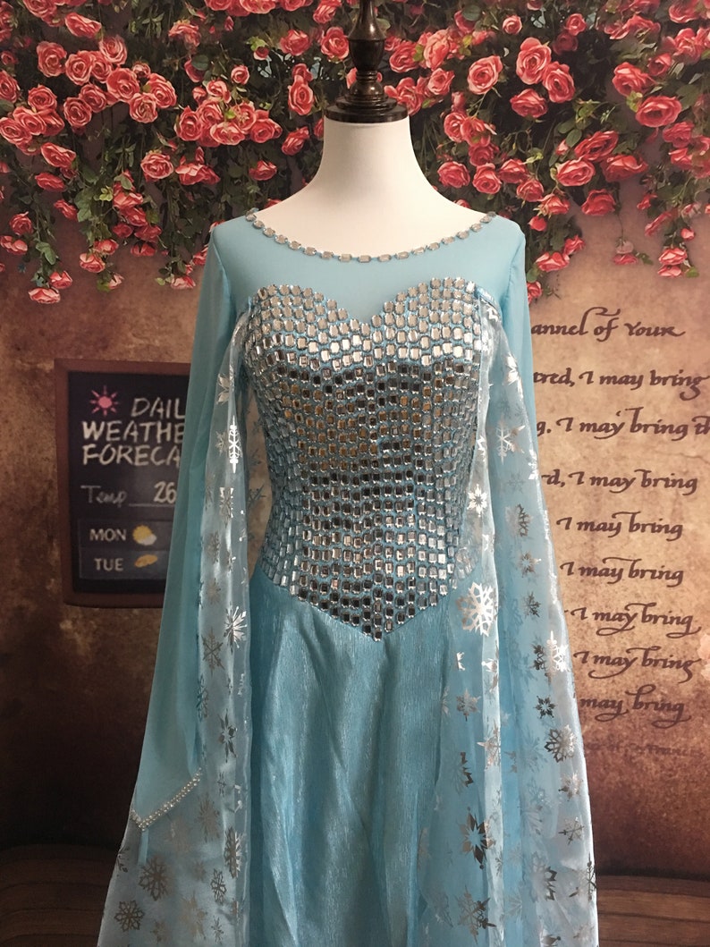 Elsa Dress Cosplay Costume Etsy