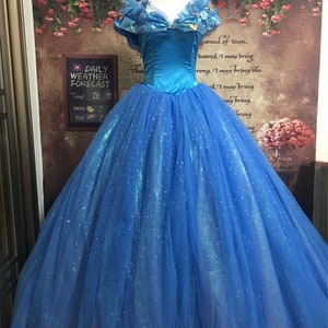 Blue Cinderella Costume Cinderella Dress Cosplay Costume