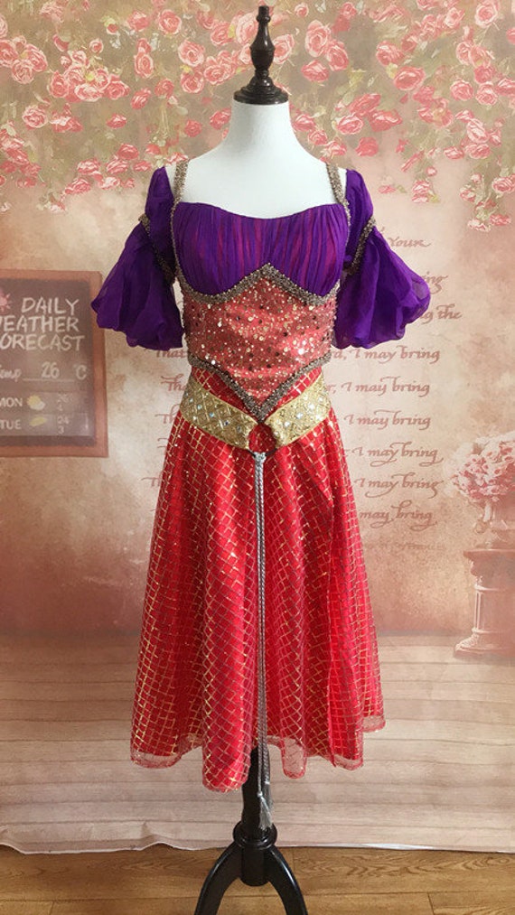 Esmeralda Hunchback of Notre Dame Inspired Cosplay Costume Tambourine  Rhythm Cosplay Dress