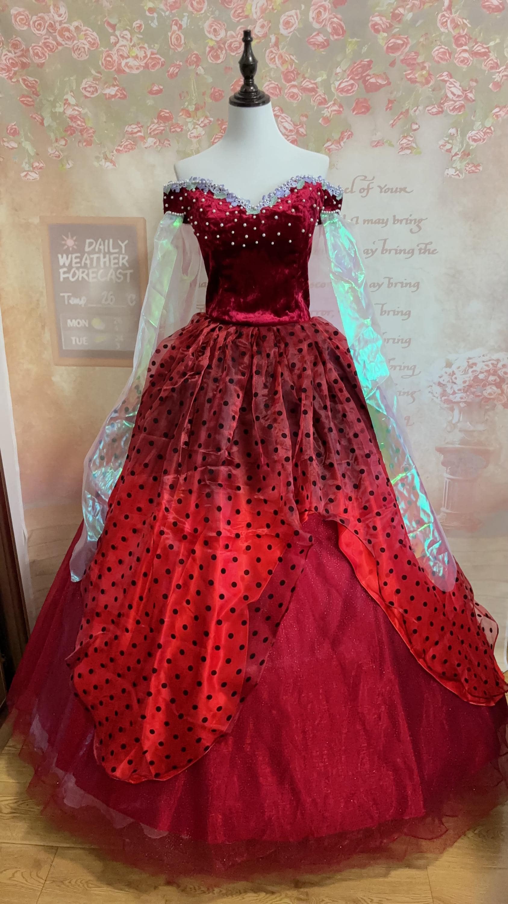 Princesses Ladybug Cosplay Costume Red Dress