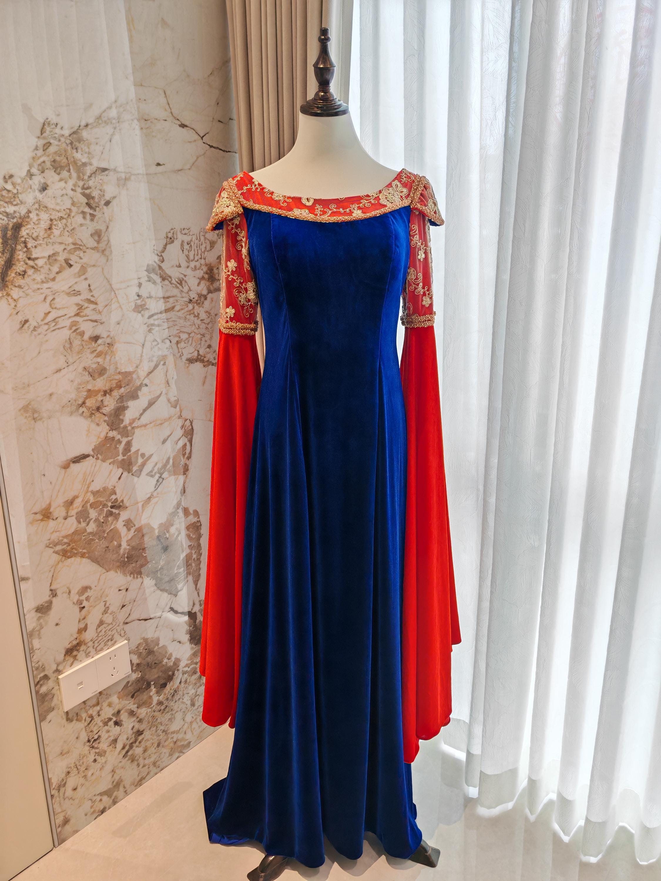 arwen blue dress costume The Lord Of The Rings Cosplay Arwen Traveling Dress Carnival Gilrs Costume  Party