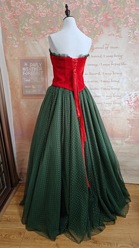 Red Green Martha May Whovier Cosplay Costume Christmas Dress Red Green Martha May Whovier Cosplay Costume Christmas Dress