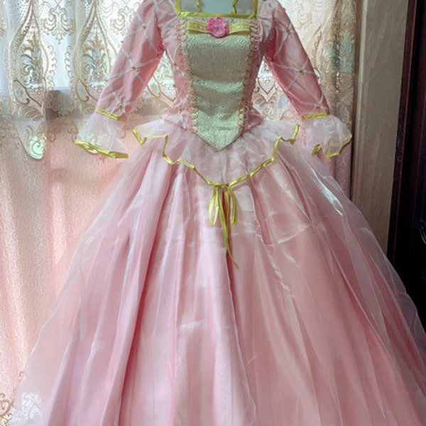 Actualización de disfraz de Cosplay de vestido rosa de Anneliese