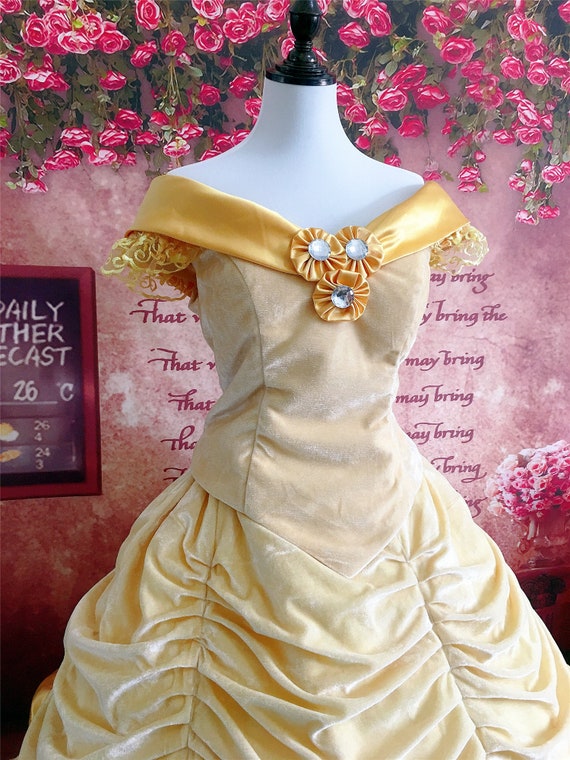belle dress costume adults Red Satin Open Back Mini Dress main image 1
