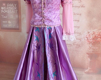 Rapunzel Cosplay Kostüm Park Version inspiriert Rapunzel Kleid