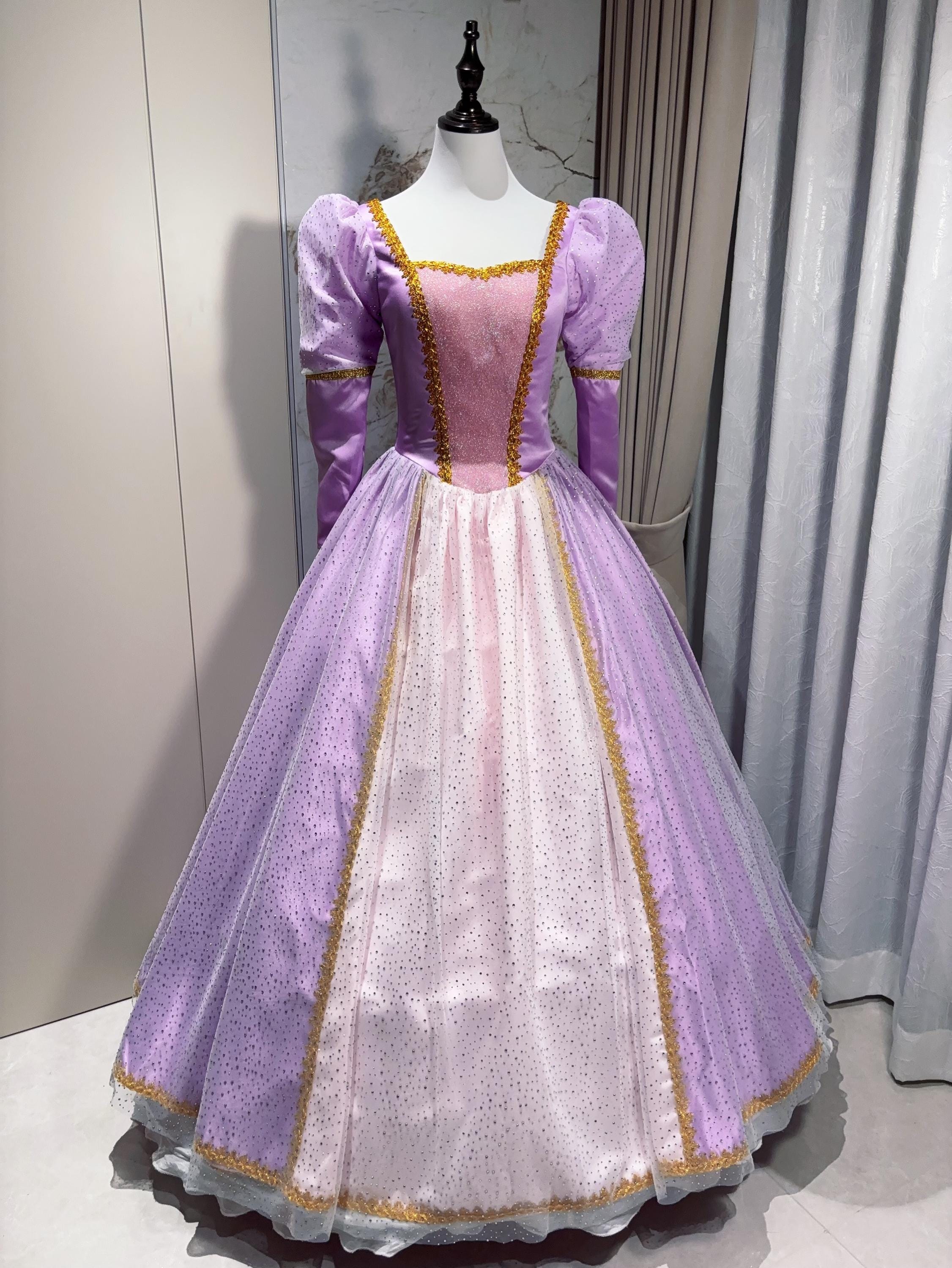 紫色のプリンセス・ラプンツェル風ドレスのコスプレ衣装 - Etsy 日本