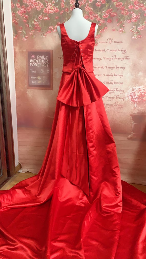 Moulin Red Rouge Satine Dress Nicole Cosplay Costume - Etsy Finland